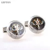 Hot Sale Movement Tourbillon Manschettknappar för Mens Lepton Högkvalitativ mekanisk klocka Steampunk Gear Cuff Links Relojes Gemelos CJ191116