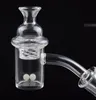 DHL 4mm Bottom Quartz Banger Nail avec Spinning Cyclone Carb Cap Glow in the Dark Luminous Terp Pearls Dab Outil pour Bong en verre