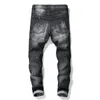 мужские роскошные дизайнерские джинсы джинсовые черные рваные брюки версия мода сломанная дыра итальянский бренд дизайнер велосипедовR5SF278n