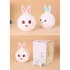 Children Night Light Lamp Silicone Touch Sensor Rabbit LED Lamps Color Changing Breathing Light Christmas Gifts Bedside Lamps1274650