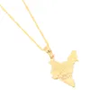 De Republiek van India Kaart Hanger Kettingen Ketting Indian For Women Girl Gold Color Hindoe Sieraden