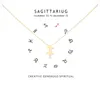 Minimalismus 12 Konstellation Schütze Halsketten Für Frauen Sternzeichen Gold Splitter Ketten Halskette Valentinstag Geschenke Mode Schmuck