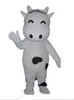 2018 factory hot a lovely white dairy cow mascot costume with small eyes for adult to wear