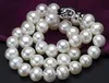 Perlenkette natürliche Süßwasserperlen fast rund 10-11 große echte Perle für Damen