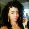 Hotselling curtas tranças pretas / marrom / louro caixa tranças peruca de cabelo com bebê sintética peruca dianteira do laço peruca curta Curly por mulheres áfrica