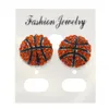 fashion sports jewelry crystalbasketball diamond stud earrings