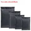 黒いプラスチックマイラーバッグのためのアルミホイルのジッパー袋のための長期の食糧貯蔵と収集品の2つの側面