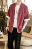 2019 Men Cotton Linen Jacket China Style Kongfu Coat Male Loose Kimono Cardigan Overcoat Open Stitch Coat Mens Windbreaker 5XL