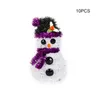 Decorazioni natalizie Confezione da 10 strisce scintillanti Pupazzo di neve 3D intrecciato con ciondolo pendente a goccia per la decorazione di feste natalizie1