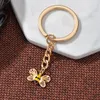 Classic Bee Keychain Bee Key Chain Women Insect Keyring Red Heart Key Pendant Gifts For Girls 2019 Fashion Jewelry Dropshipping