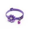 Pet Cat Collar Bell Flower justerbar Easy Wear Buckle Dog Collar Bells Lovely Necklace Supplies Accessories