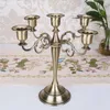 Europejski Candelabra Trzy i pięć głów Dekoracji Retro Rekwizyty Ślubne Candlelight Obiad Restauracja Hotel Home Decoration Candle Holders