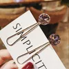 Sıcak Avrupa moda takı kristal barrette saç tokası saç klip bobby pin barrette saç aksesuarları 2pcs/set