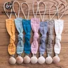 Let039s Make 7pc Baby Toys Tobs Sacyfier łańcuch spersonalizowany smoczniak klip drewniany do sutków bawełniany łańcuch sutkowy dla noworodki B9178184
