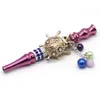 Bling Blunt Holder Pipe à fumer Outil Métal Narguilé Embouchure Bouche Conseils Pendentif Arabe Shisha Animal Crâne En Forme De Filtre Incrusté avec 9122859