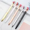 Ballpoint Pens Fashion Beautiful Flower Metal Roller Ball Pen For Lady Girl Gift Business Writing Office Supplies1