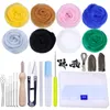 Ferramentas de noções de costura 1 conjunto de kit de ferramentas de agulha de feltro de lã diy tapete de feltro artesanato conjuntos de bordados Supplies1276x