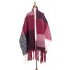 Wholesale- scarf sand coarse tassel big grid girl plaid scarf women high quality fashion warm shawl wholesale free shipping