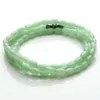 Natural Light Green Jadeite Bead Necklace Genuine Myanmar A Goods Women's Bracelet Jade Bead Necklace