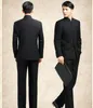 Chinese Standplatz Kragen Zhongshan Anzüge Jacke + Hosen der Männer gestickten Drachen tote Kleidung in Mode Version slim Jugend Suits