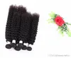 El cabello humano sin procesar teje paquetes de cabello brasileño virgen Jerry Curly Weft 8-30 pulgadas Extensiones de cabello mongol malasio indio peruano