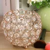 Crystal Candle Holder Silver Gold Round Candlestick Candle Lantern Wedding Centerpieces Table For Christmas Home Party Decor334Z
