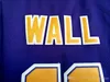 Мужчины John Basketball 11 Wall High School Jerseys Holy Ram Jersey Purple Team Дышащий чистый хлопок для любителей спорта Отличное качество