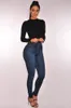 Mode-Commerce extérieur européen et américain Nouveau style Vente chaude L Femmes Amazon Hot Nouveau style Pantalon en denim stretch taille haute Slim Fit
