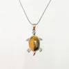 Qimoshi Health and Longevity Natural Jewelry Stone Turtleペンダントネックレスユニセックス親