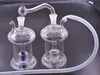 mini cam bonglar dab teçhizat bongs mini cam su boruları renk mantar şekli geri dönüştürücü yağ teçhizatı 10mm cam yağ brülör borusu