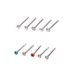 24pcs/set Crystal Nose Ring Studs Stainless Surgical Steel Nose Piercing Colorful Rhinestone Fashion Body Women Girl Jewelry