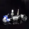 3 Color Nectar Collector Kits Hookahs with Titanium Nail Dab Straw Mini Nector Collectors Wax Dab Rigs Retail Box for Bong Smoking