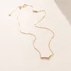 Collier Wishbone poli plaqué or jaune 18 carats Bijoux cadeaux pour femmes pour colliers en argent sterling 925 avec boîte d'origine8958873
