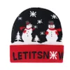 Fashion-Christmas Cosplay Hats Knitting Snowman Let It Snow Hat WaChildren Xmas Tree Snowflake Cap Christmas Knit Hat Party Gifts RRA2281