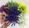 Simulation haut de gamme Fleurs de décoration de style pastoral lavande mariage fleurs immortelles violet lavande pseudoflowers 20pcs / lot WL323c