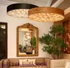 Moderne Couleur Bois Art LED Lustre Plafond Restaurant el Café Bar Luminaires Chambre Lampes Suspendues Salon Étude M258j