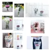 Trapezförmige transparente Geschenktüte aus Kunststoff, Aufbewahrungshandtasche, PVC-Blumentasche, Shop-Verpackung, Taschen, Party, Urlaub, Blumen, Handtaschen, T2I5370