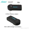 Portable Bluetooth Receiver 3.5mm Streaming Car Wireless AUX Audio Music Adapter with Microphone for Phone/PC