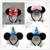 Cute performance party headband Mouse bow black ear headbands Christmas hair accessories free ship 3