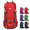 雨カバーの60L屋外バックパックキャンプバッグ防水登山ハイキングバックパックMolle Sport Bag登山リュックサック