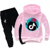 Tik Tok Crianças Conjunto de Roupas Meninos Meninas Treino Adolescentes Terno Esportivo Adolescentes Hoodies Moletons Calças Hip Hop Clothing31687956223776