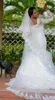 Vintage Lace Mermaid Wedding Dress Vestidos De Novia Sirena White Organza Long Sleeve Wedding Dresses Ruffles African Bridal Gowns