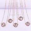 12 Pcs Mode Or Couleur 26 Lettre Alphabet Pendentif Collier A-Z Initiale Charme Femmes Bijoux Colliers