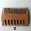 100pcs pettini in legno a doppia faccia a denti grossi fini pettine per capelli in legno pettine per barba a doppia faccia per uomo