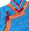 National Apparel Male Stage Wear Stand Collar Klänning Traditionella Levande Kläder Mongoliska Kostymer För Män Robe Kläder