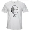 Coolmind Cotton Anime One Punch Man Mężczyzna Mężczyzna T-koszulka Moda Cool Wygodna męska koszulka T-shirt dla