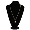 Luxe Designer Hip Hop Bijoux Collier Pendentif Capsules Can Open Cubic Zircon Cuivre Collier Glacé unisexe détachable