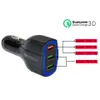 يونيفرسال 3 Usb Ports Qualcomm QC3. 0 Quick Charger 7a 32V Fast Car Charger For iPhone Samsung Huawei Tablet CE FCC ROHS Certified