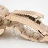 Bracciale automatico in acciaio inossidabile oro 44 mm con data orologi da uomo Top 2813 quadrante nero anello superiore in ceramica lancette luminose zaffiro Mechan314M