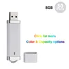 In blocco 50pcs 8gb USB 2.0 Flash Drive Accendino Design Flash Drive Memory Stick Memory Stick per il computer Indicatore LED per laptop Multi-colori